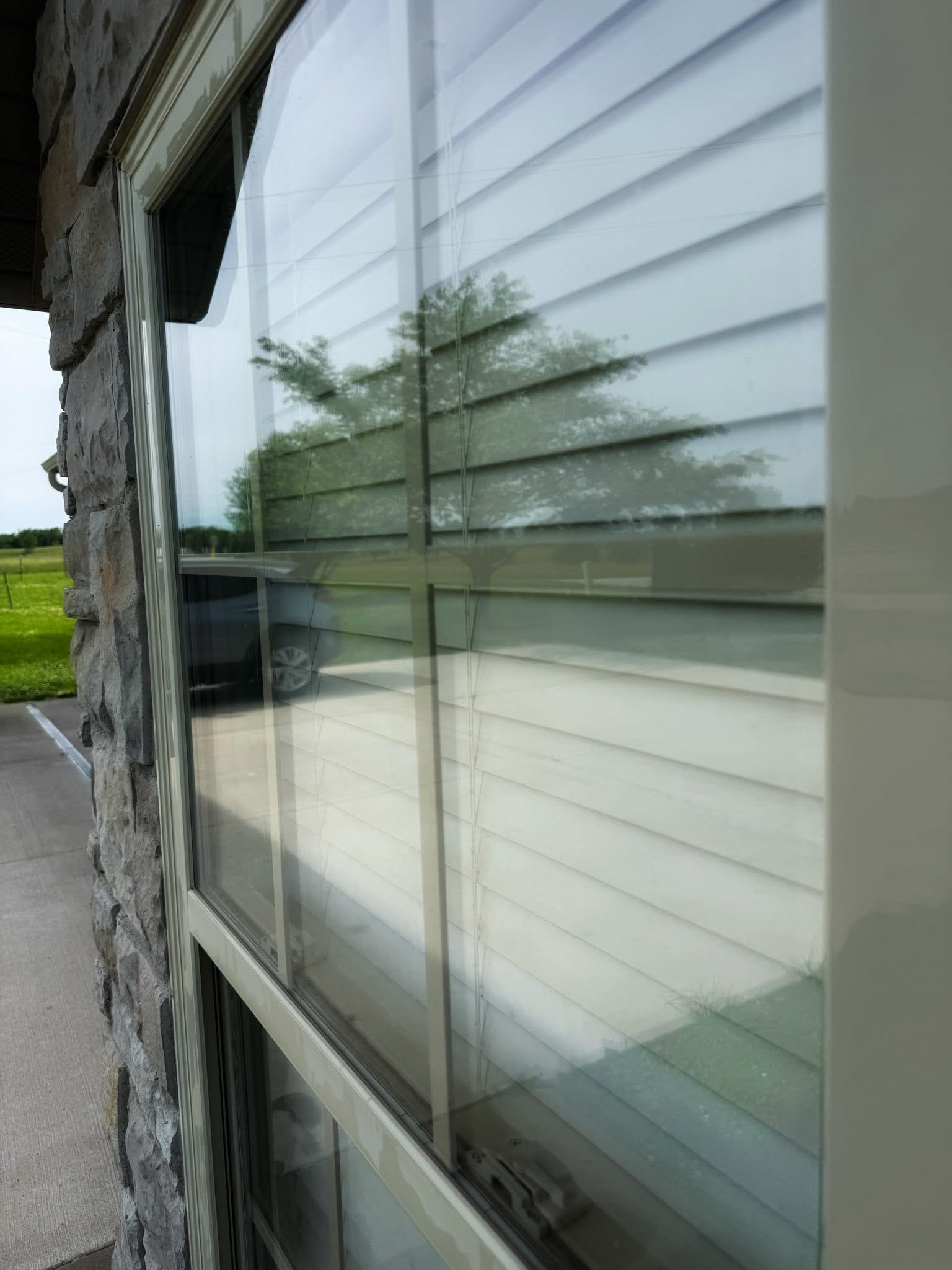 Sparkling stone home windows